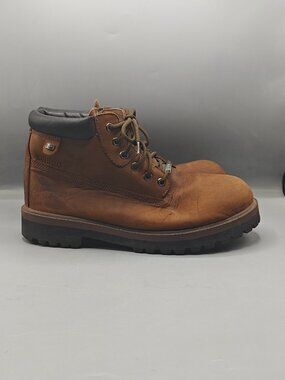 Skechers Chukka Work Boots Brown Leather Sergeants Verdict Waterproof Men Sz 13